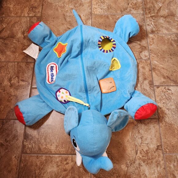 Little Tikes Elephant Storage Bin – Zippered Soft Holder – Baby Ball Pit - Picture 2 of 5